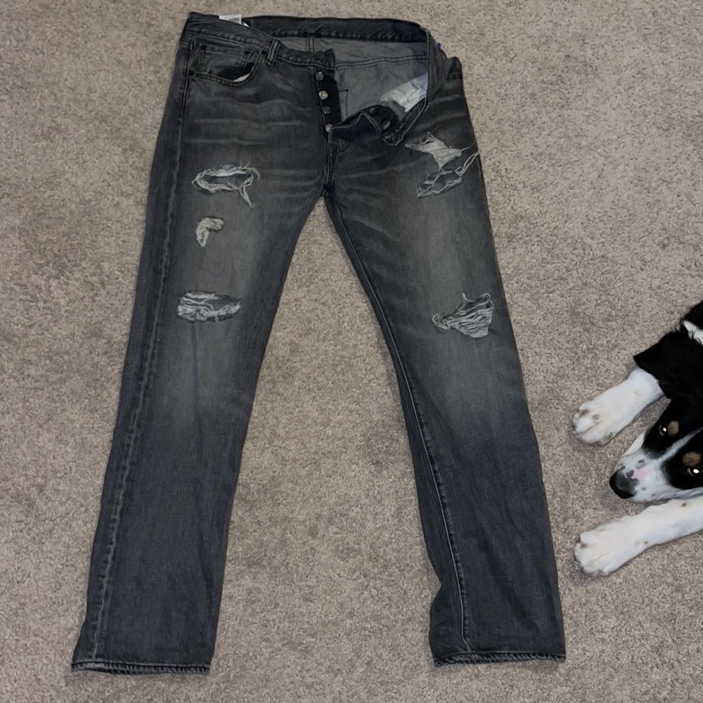 Levi’s 501 distressed jeans
